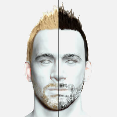 Realistic Hair - Faux Hawk Style