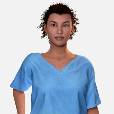 Realistic Healthcare Worker High-Quality 3D Nurse Character