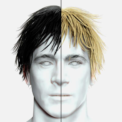 Realistic Long Male Hair