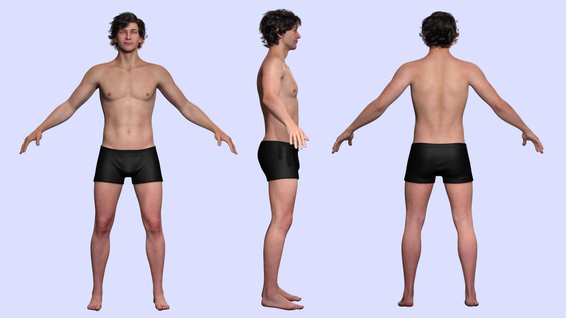 Realistic Male Body Perfect Base Shape - 3D Model by khaloui