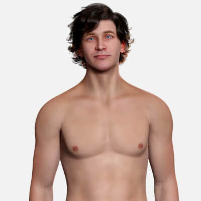 Realistic Male Body Perfect Base Shape