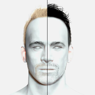 Realistic Male Hair