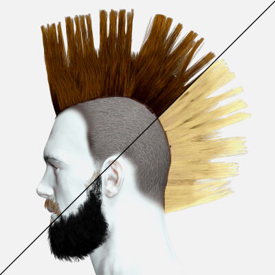 Realistic Male Hair - Hawk