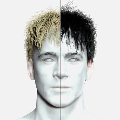 Realistic Male Hair - Messy Hair Style