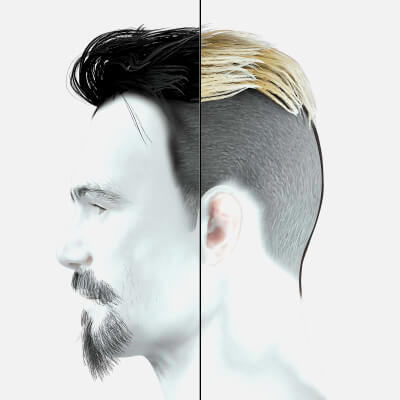 Realistic Male Hair - Undercut Style