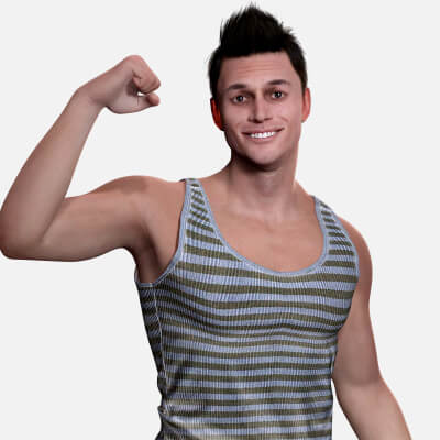 Realistic Male in Casual Outfit Survival - Sport