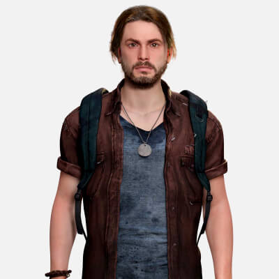 Realistic Man in Adventure Outfit