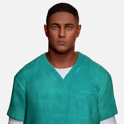Realistic Nursedoctor 3D Mode L High-Quality for Games Anima