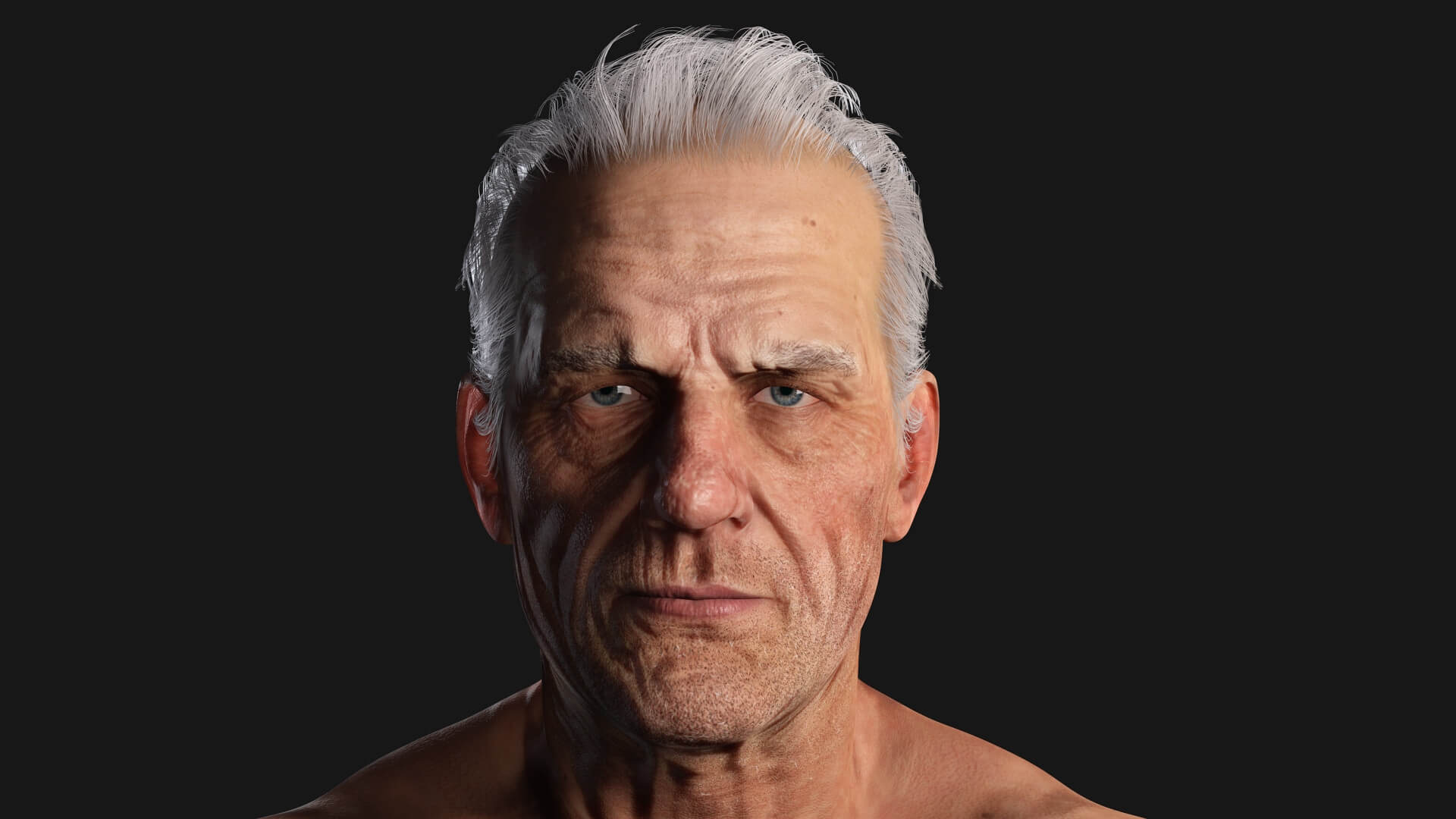 Realistic Old Man 3D Model By Khaloui Realistic Old Man 3D Model By Khaloui
