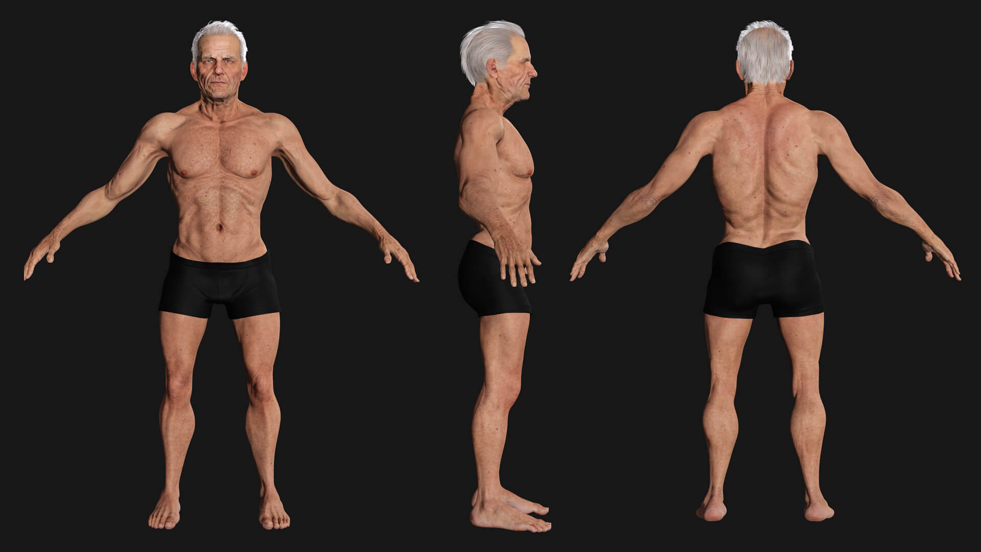 Old Man 3D Model By Khaloui