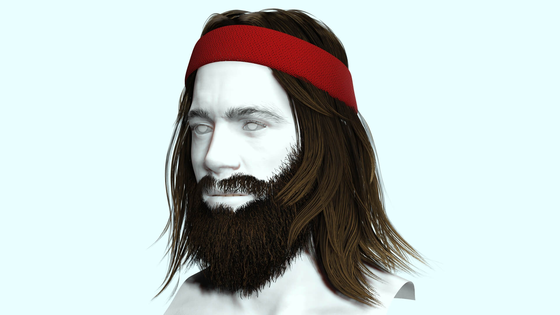 Realistic Rasta Hair - 3D Model by khaloui