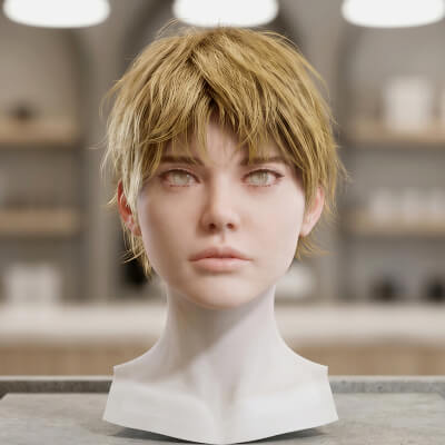Realistic Short Messy Hair Cards for Metahuman Compatible