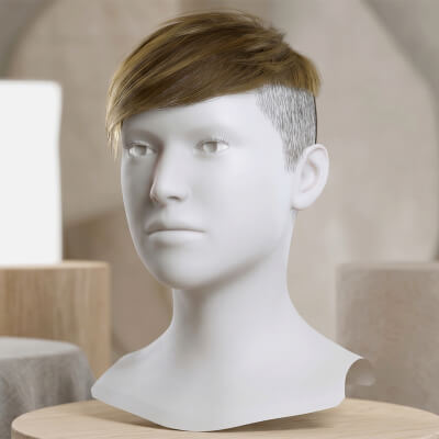 Realistic Short Undercut Hair Cards Side Swept Pixie Hairsty