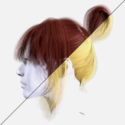 Realistic Women Hairstyle -Bun