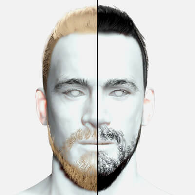 Realsitic Short Male Hair