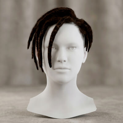 Short Dreadlocks with Undercut Metahuman Compatible