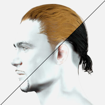 Short Ponytail Hair for Man