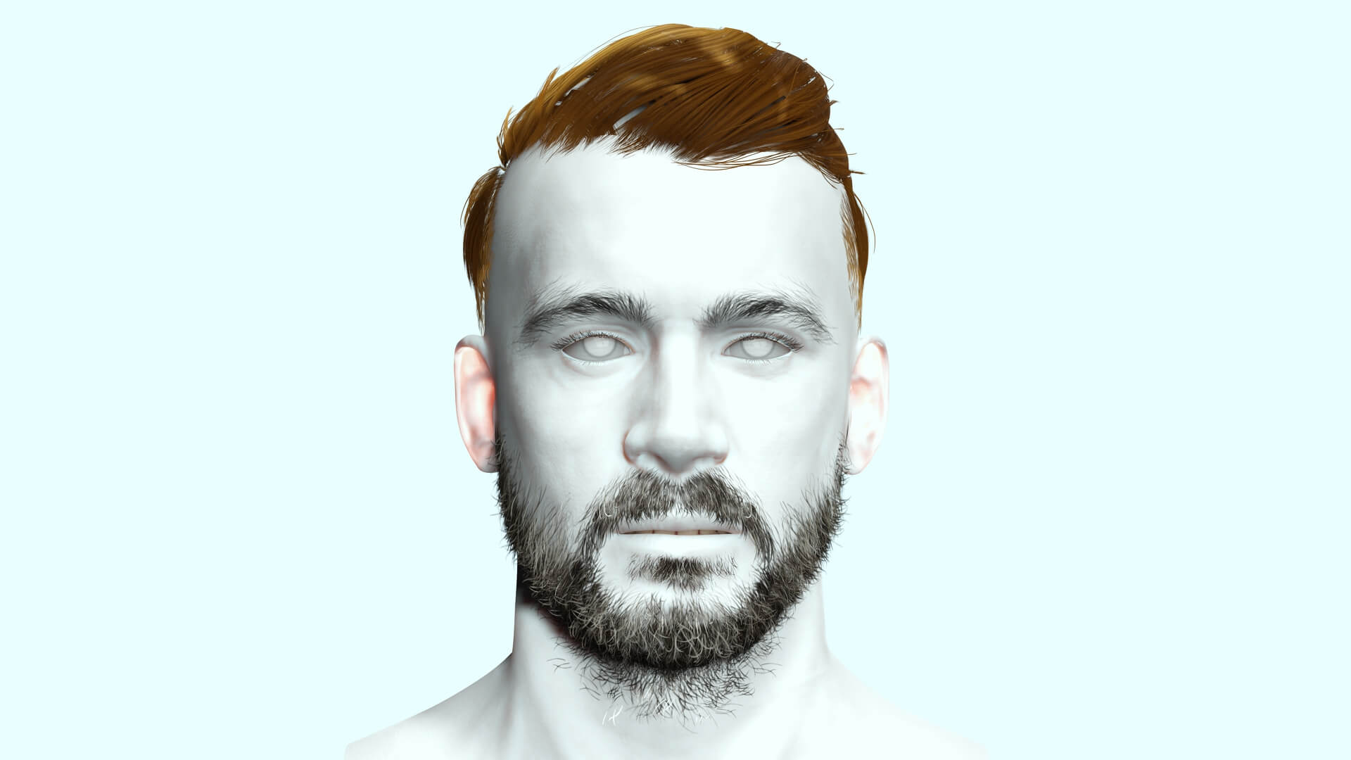  Side Part Male Hair Cut - 3D Model by khaloui
