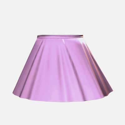 Stylized Pink Skirt - Flared Outfit Piece for 3D Characters
