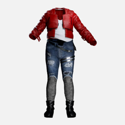 Stylized Realistic Female Outfit - Street Biker Style