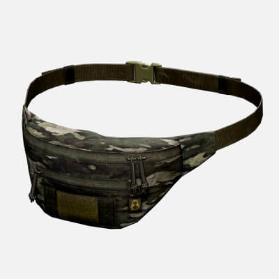 Tactical Camo Waist Pack Game Ready Asset