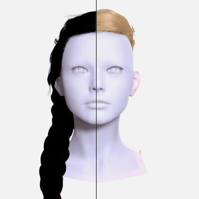 Viking Braid Hairstyle - Realistic Game-ready Hair