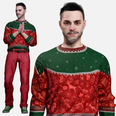 Yuletide Joy - Kiven in Grampon and Evergreen Reverie Attire