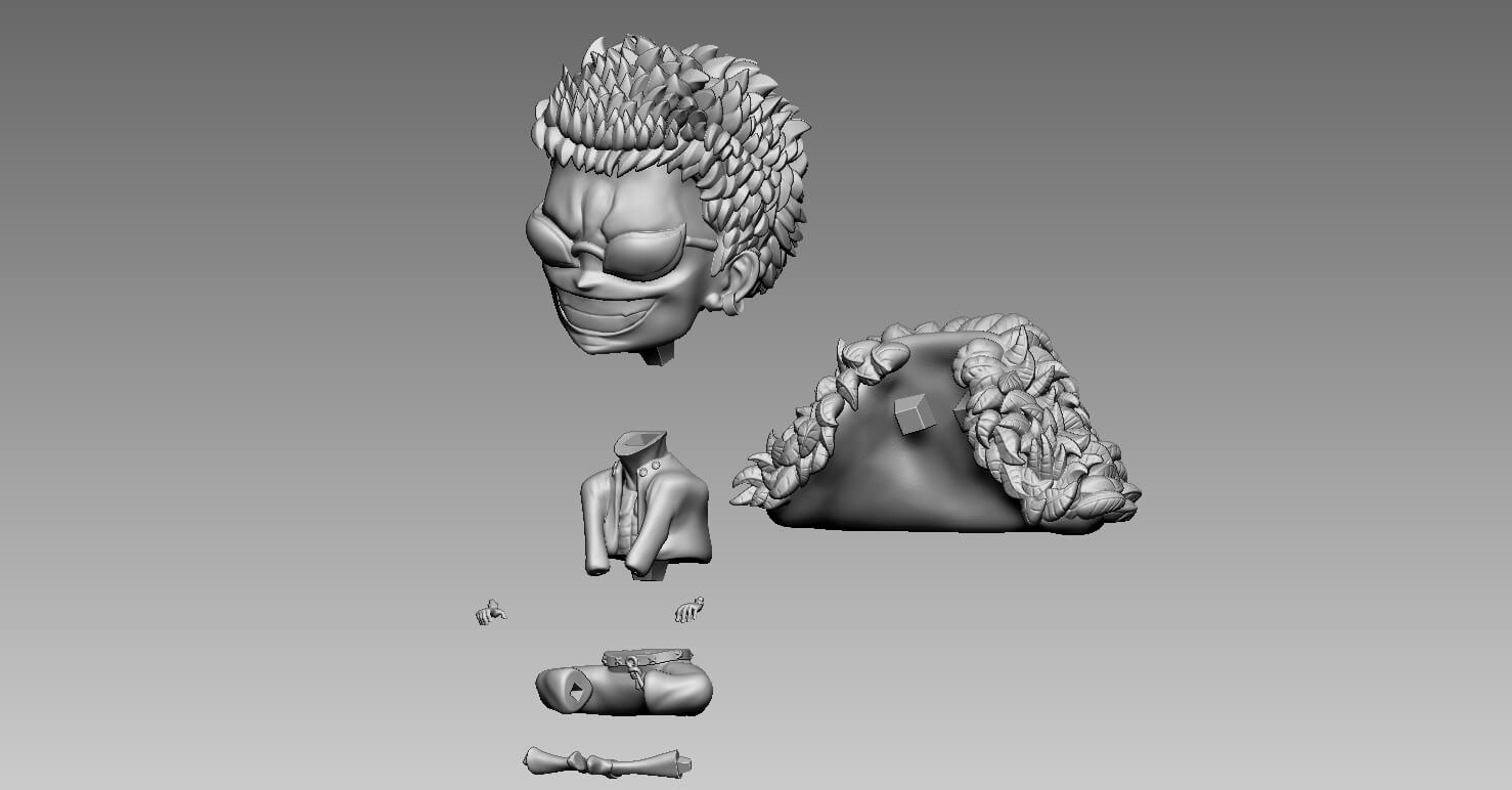 Doflamingo One Piece Character 3D Print Model by Khatri3d