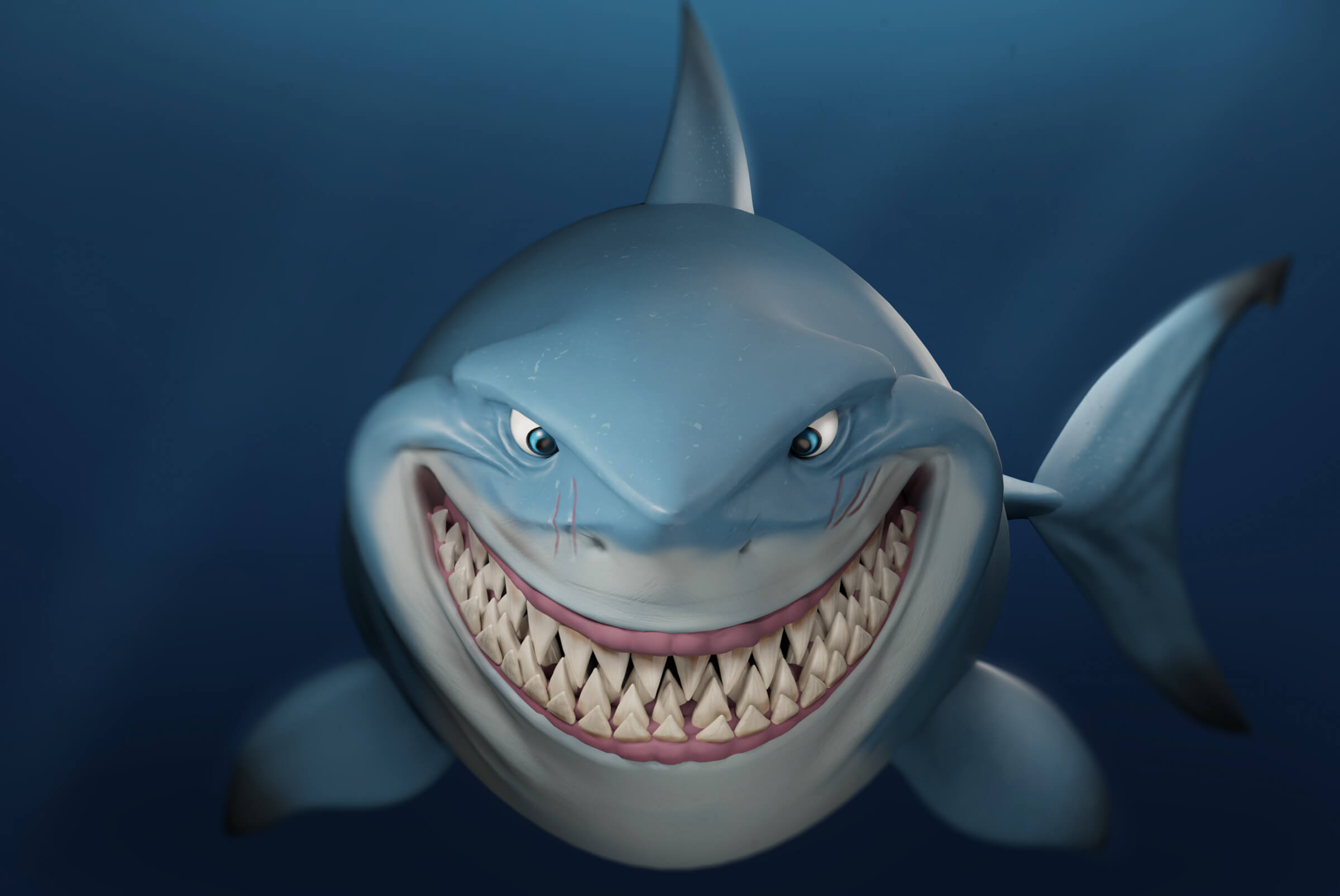 Stylized Shark (Pixar Bruce Inspired Character) 3D Render