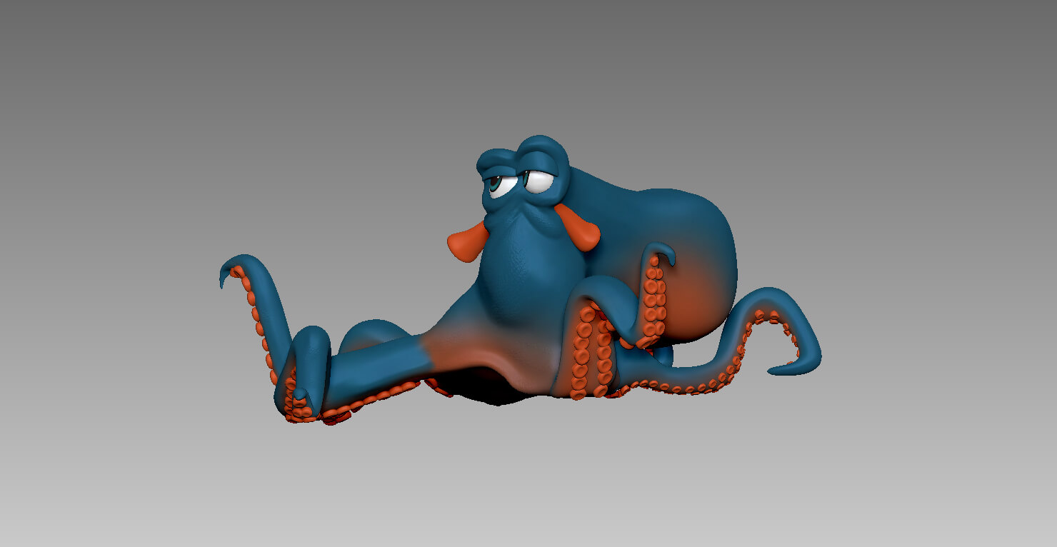 Stylized Octopus - 3D Model by Khatri3d