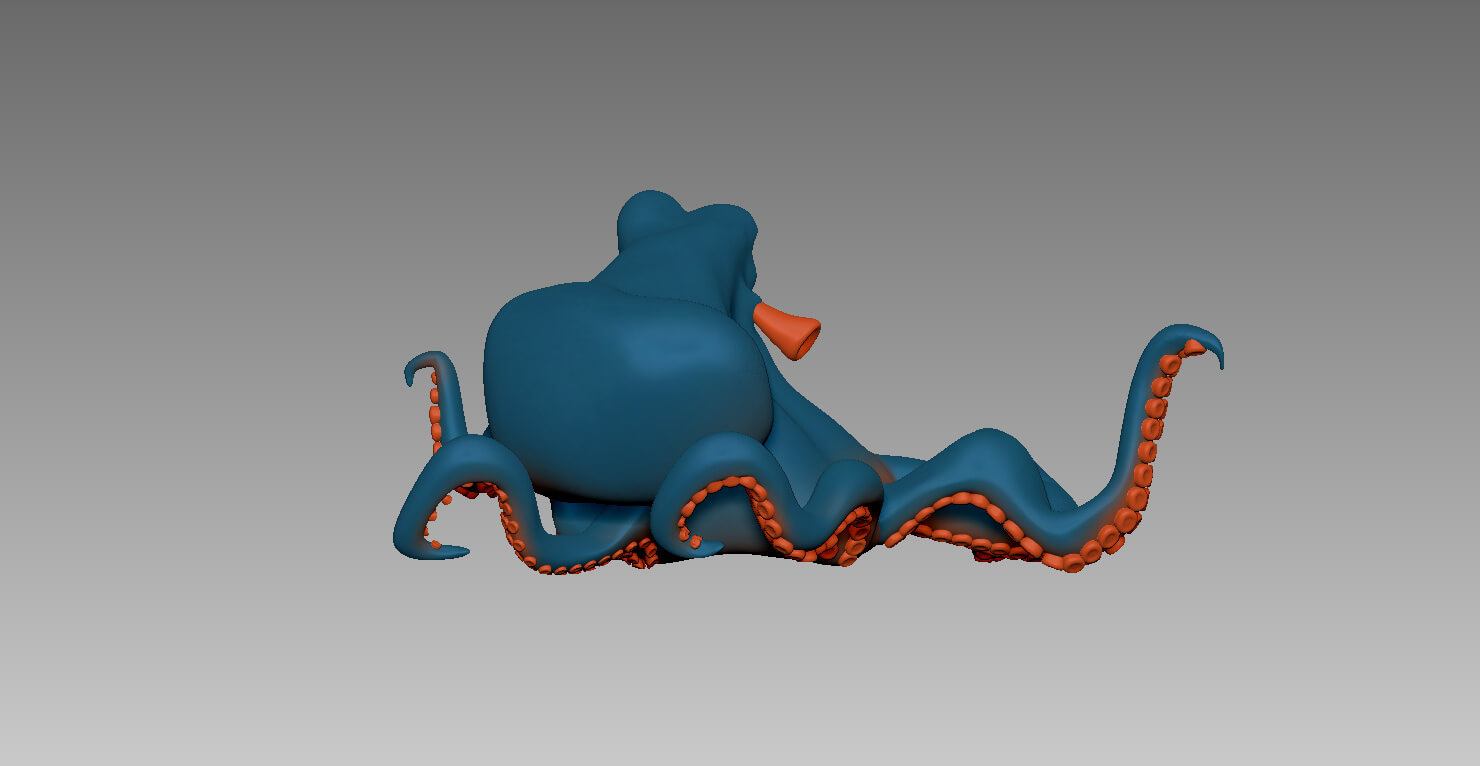 Stylized Octopus - 3D Model by Khatri3d