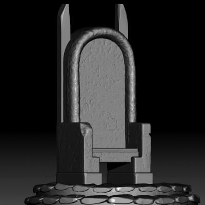 Throne High Poly for 3D Print