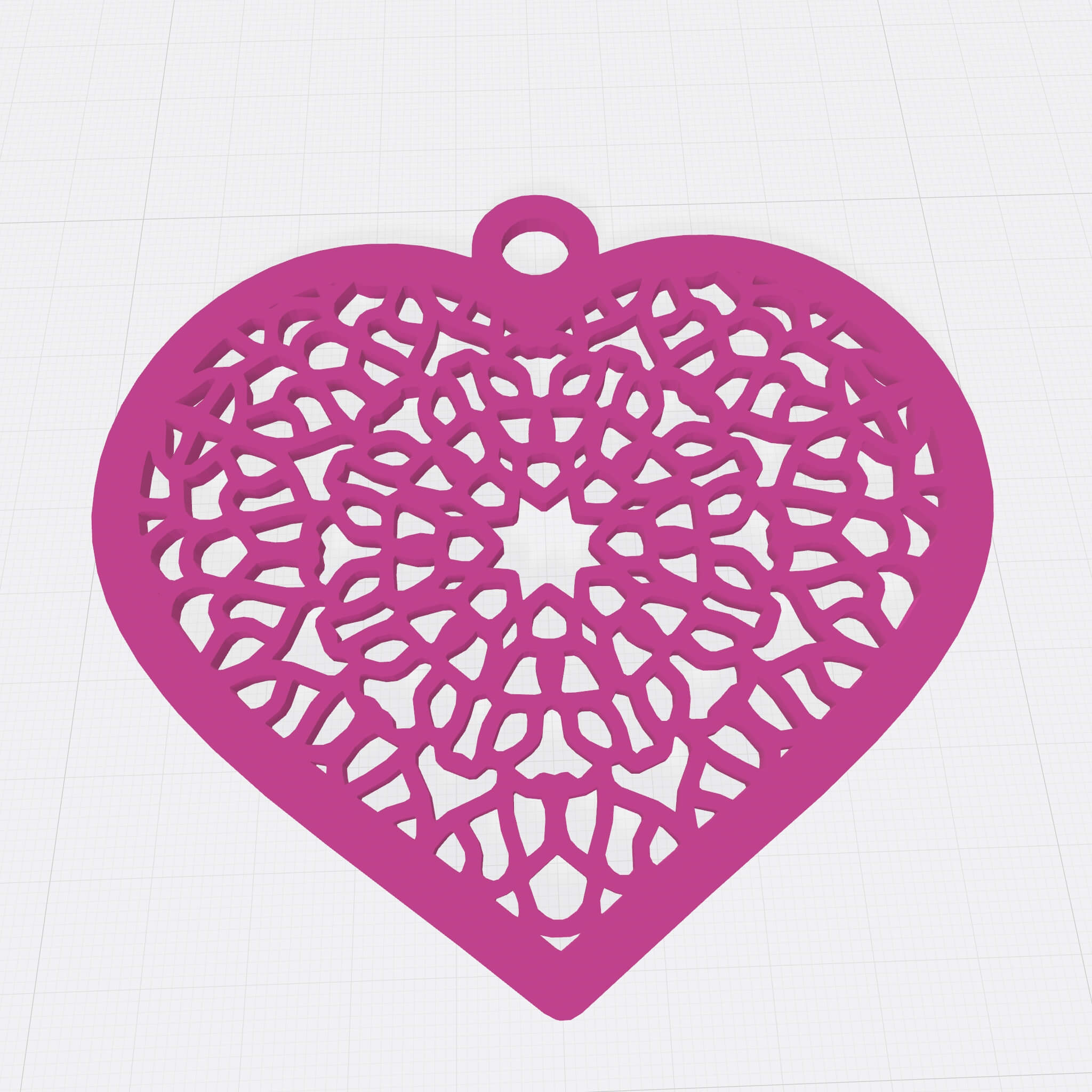 Filigree Heart Pendant R46 - 3D Model by kingkayush