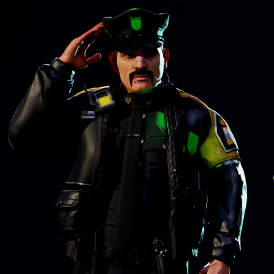 Cyberpunk Police Officer