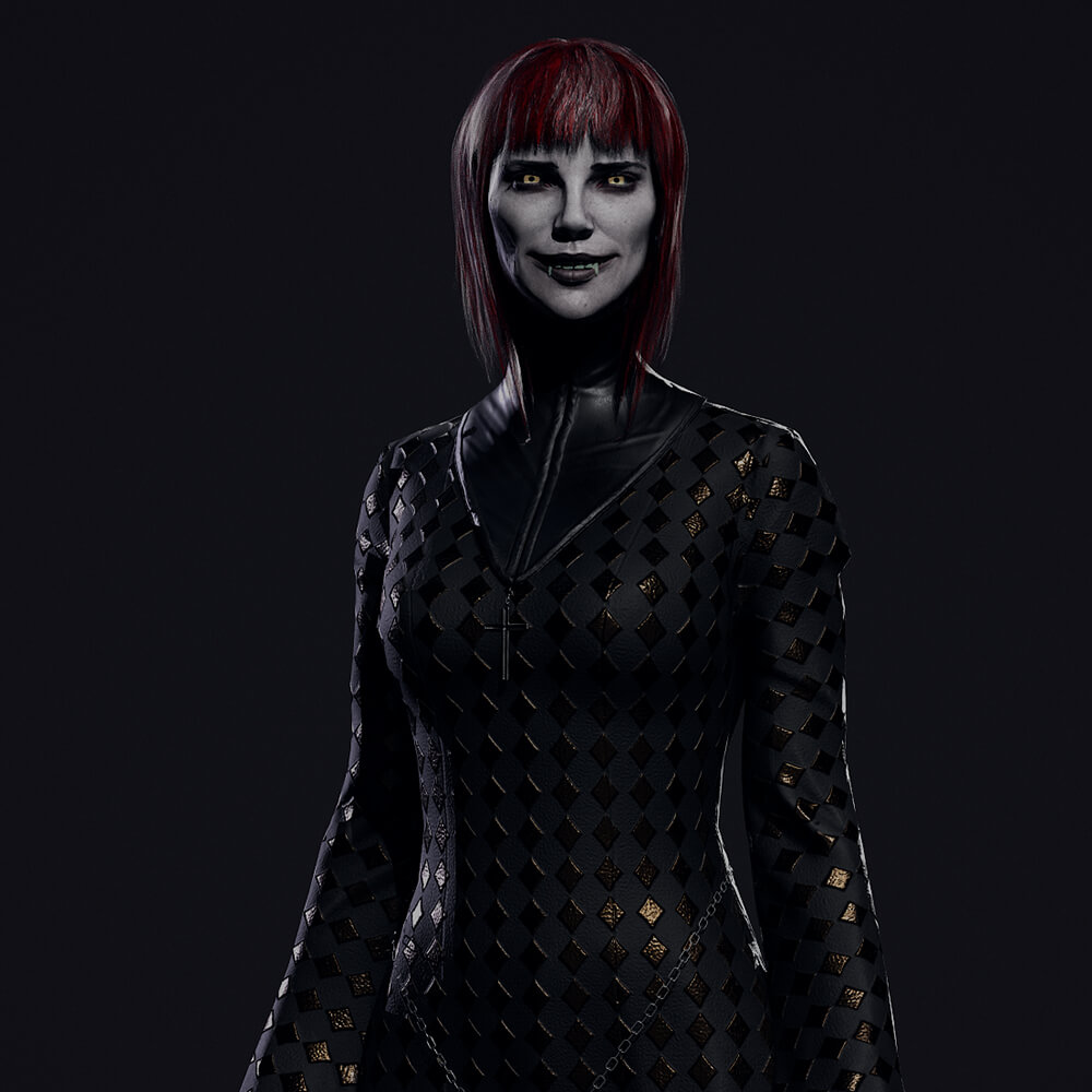 Vampire Girl 3D Render, Digital Art by KirTheGreat