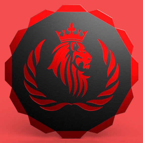 Lion emblem 3D Render RenderHub Gallery