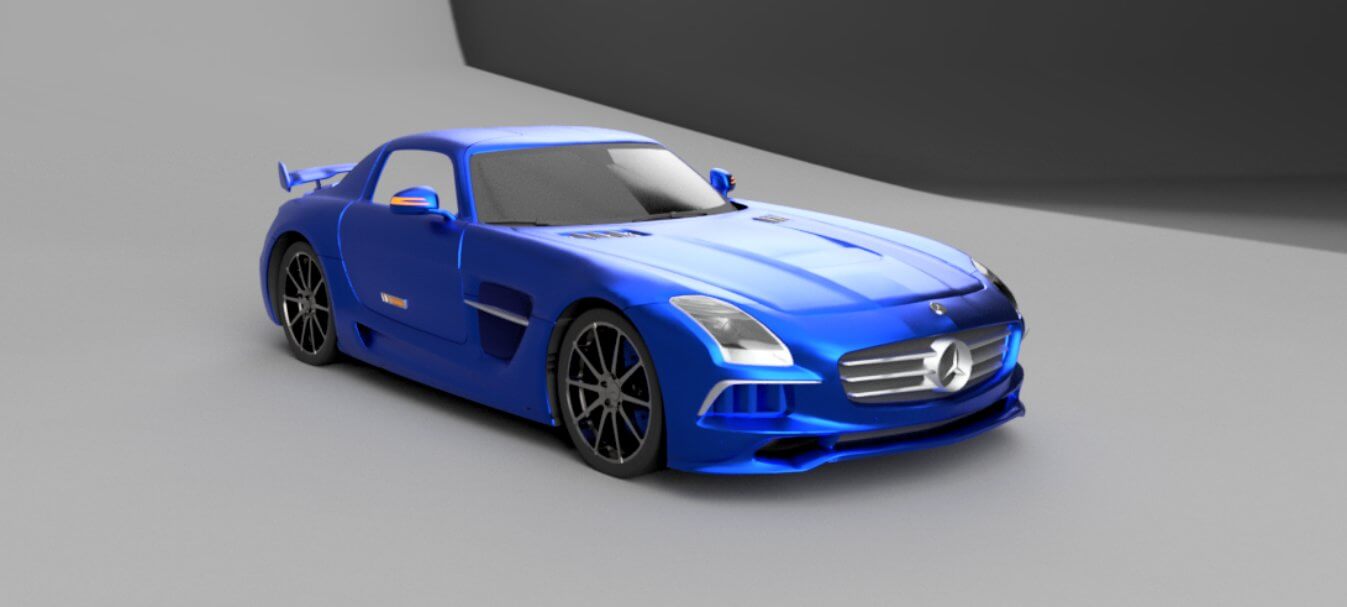 SLS AMG 3D Render, Digital Art by KMA