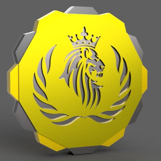 Lion Emblem 01 3D Model by KMA