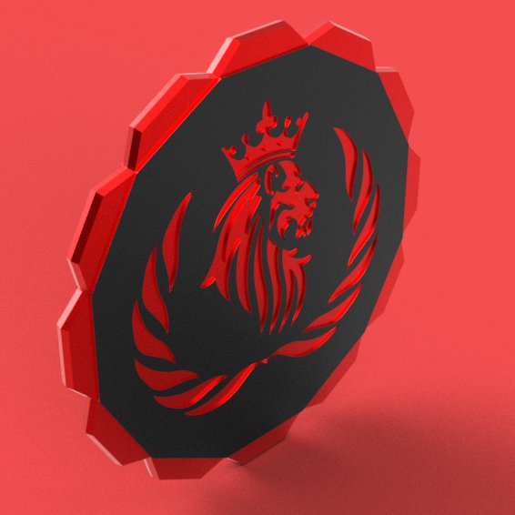 Lion Emblem 01 3D Model by KMA