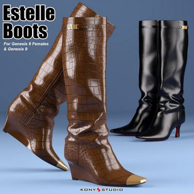 Estelle Boots for G8F &amp G9 by Kony Studio