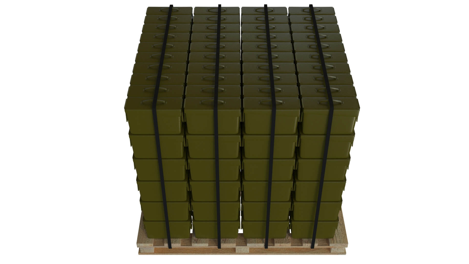 Ammunition Metal Box Pallet 3D Model by kopofx