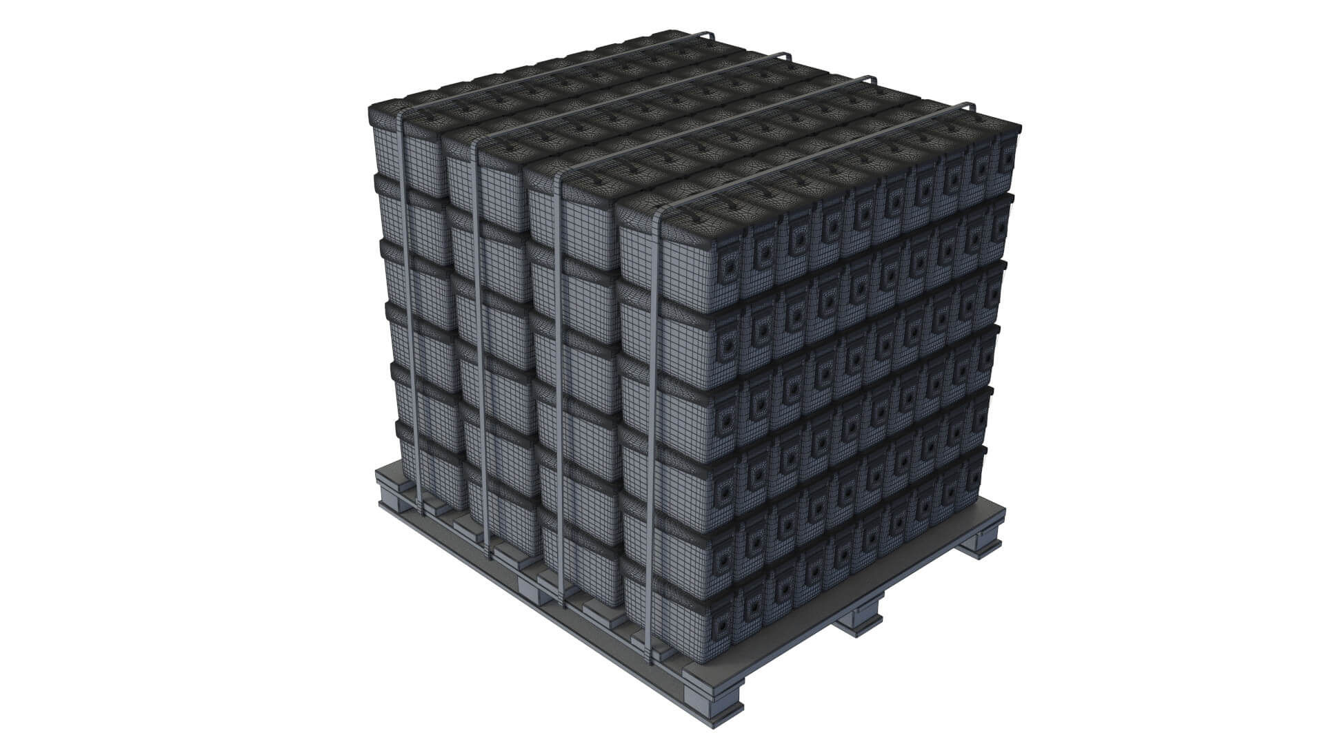 Ammunition Metal Box Pallet 3D Model by kopofx