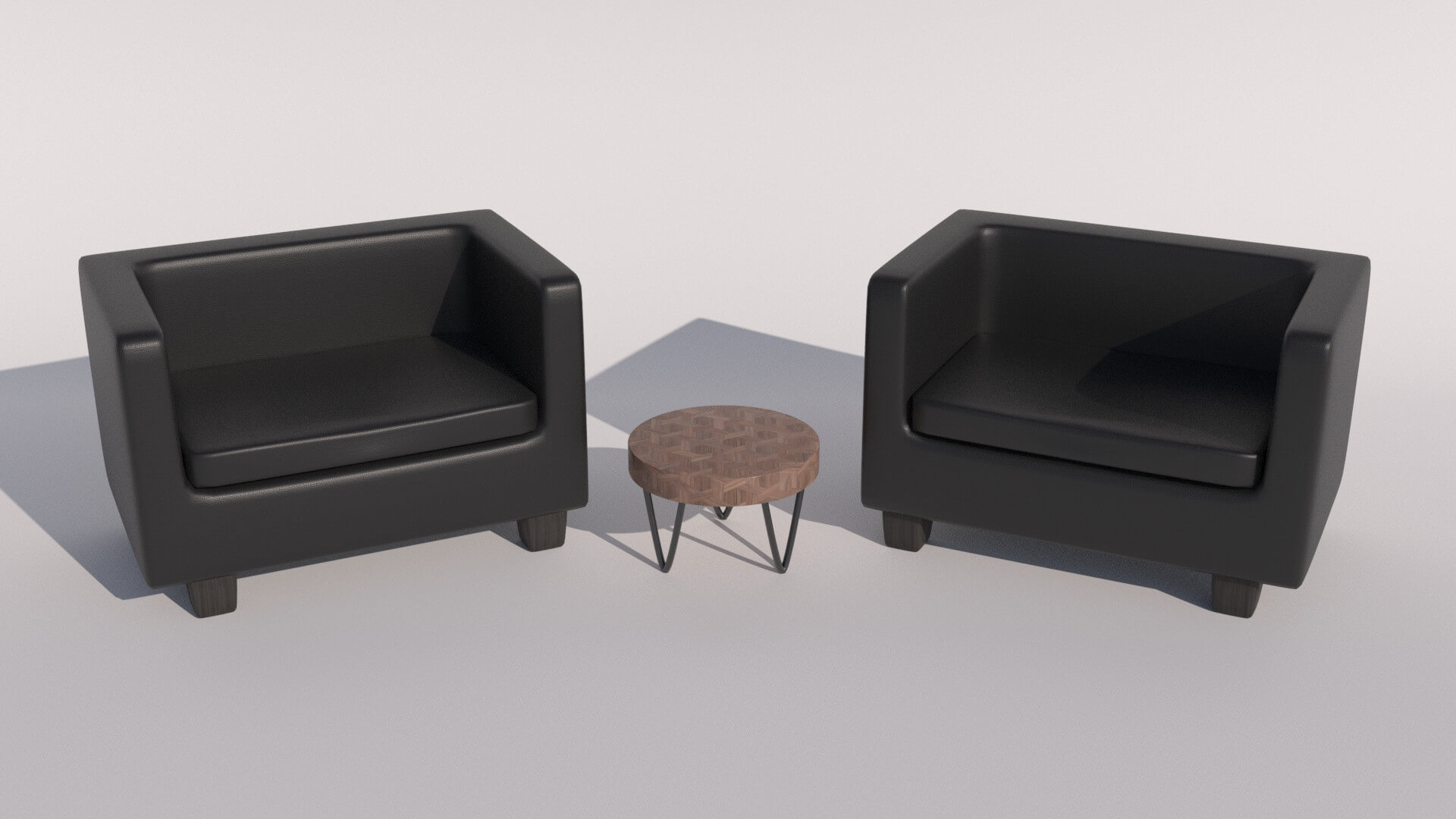Arm Chair and Table Pack 3D Model by kopofx