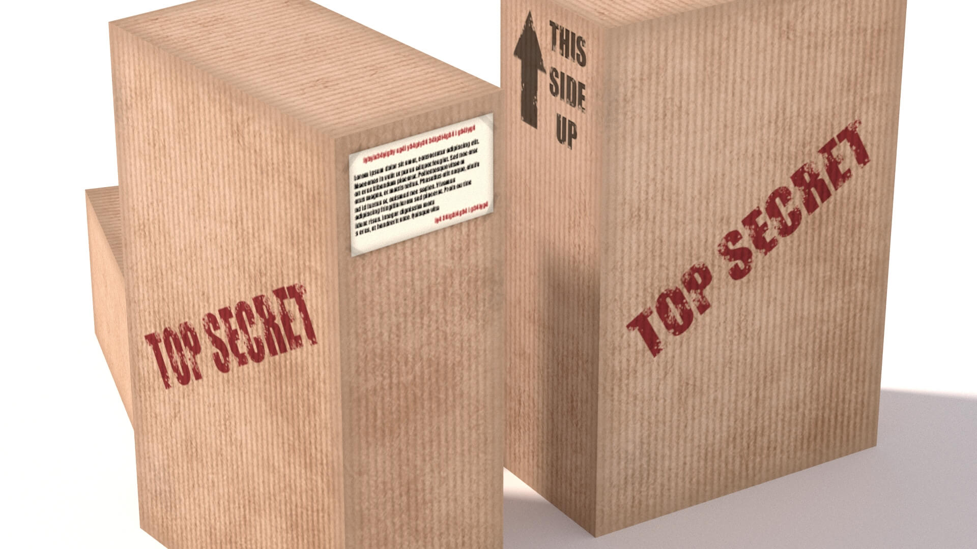Cardboard Box 2 - 3D Model by kopofx