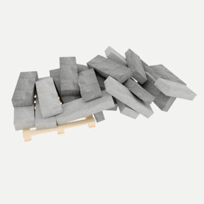 Concrete Blocks Pallet Pile 3 - 3D Model by kopofx