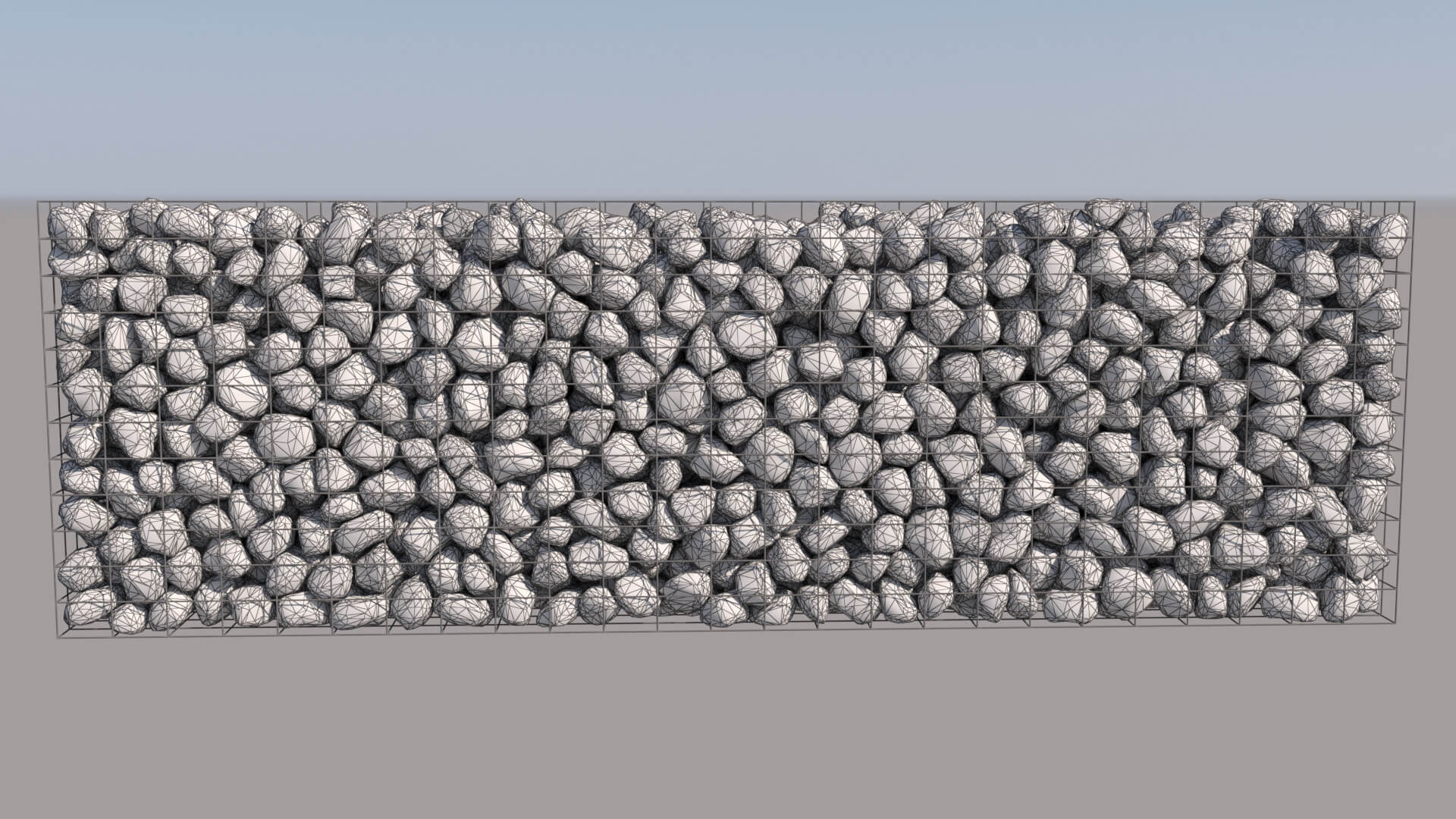 Gabion Wall 3D Model by kopofx