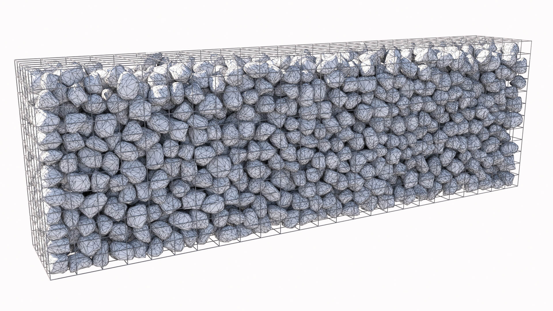 Gabion Wall 3D Model by kopofx