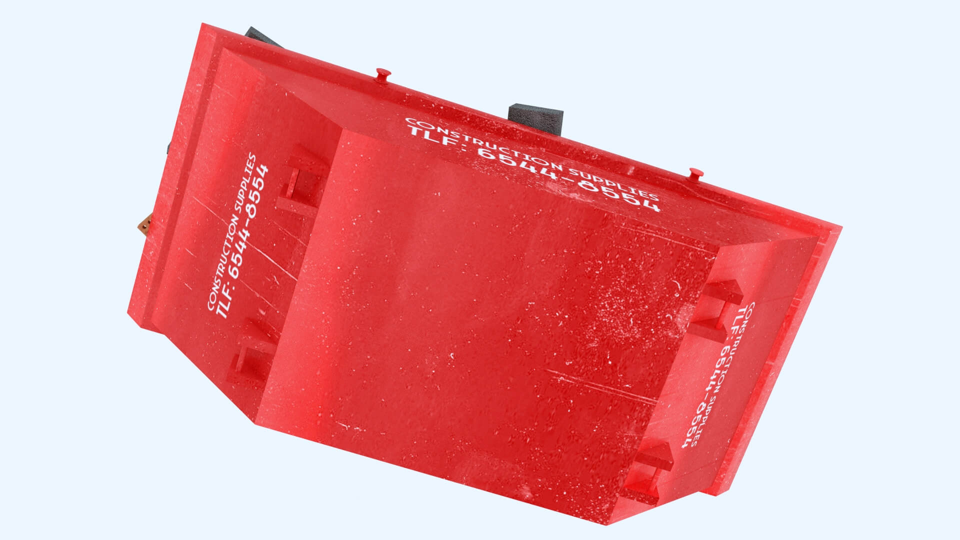 Industrial Container With Concrete Blocks and Bricks 3D Model by kopofx