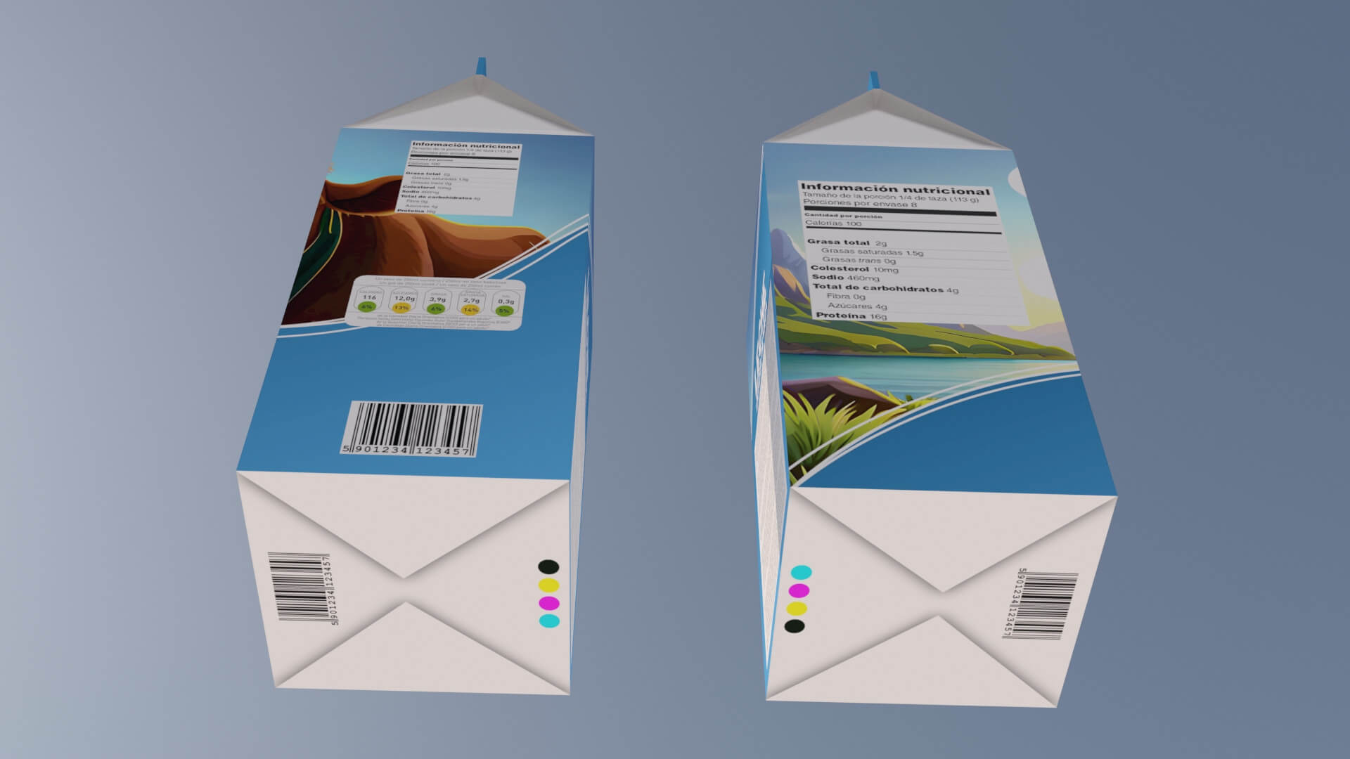 Milk Brick Carton 3D Model by kopofx