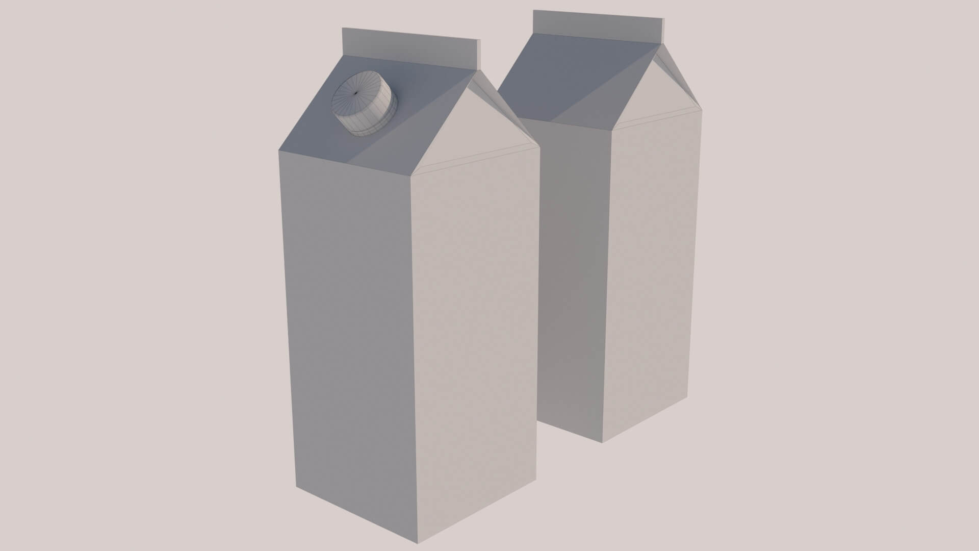 Milk Brick Carton 3D Model by kopofx